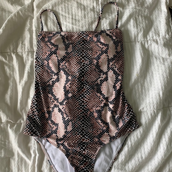 SOLD Snake print One-piece Swimsuit - Picture 1 of 2